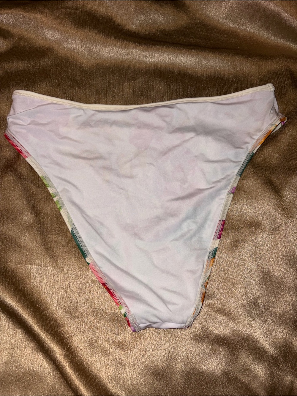 Cupshe Cream Floral Underwire High-Waist Bikini with Multicolor Flowers - Picture 7 of 7